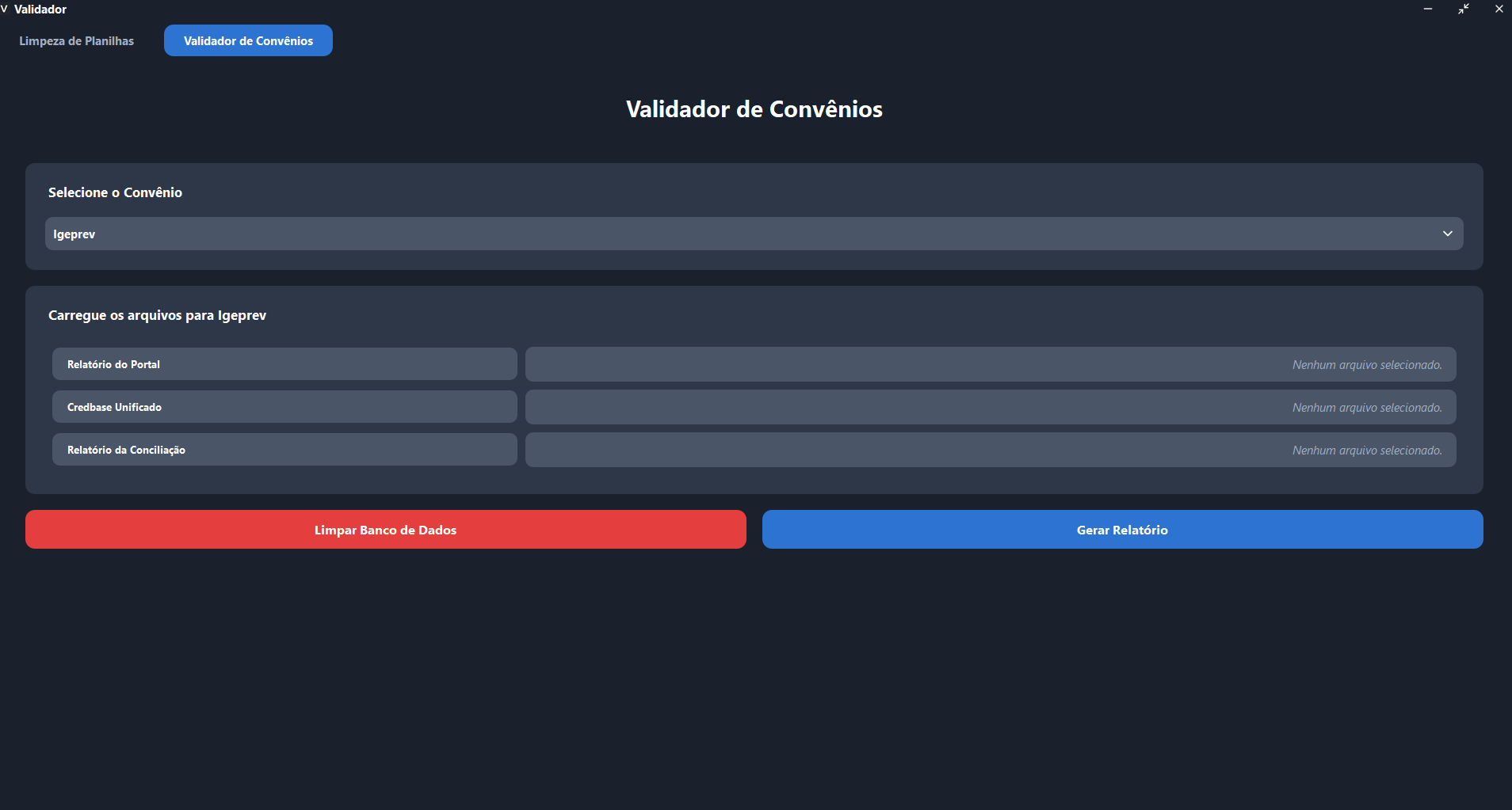 Validador configurado para Igeprev (Zetra)